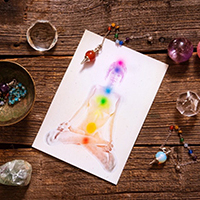 Photo of an illustration representing chakras